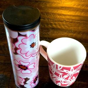 Cherry blossom and white Lily Starbucks set